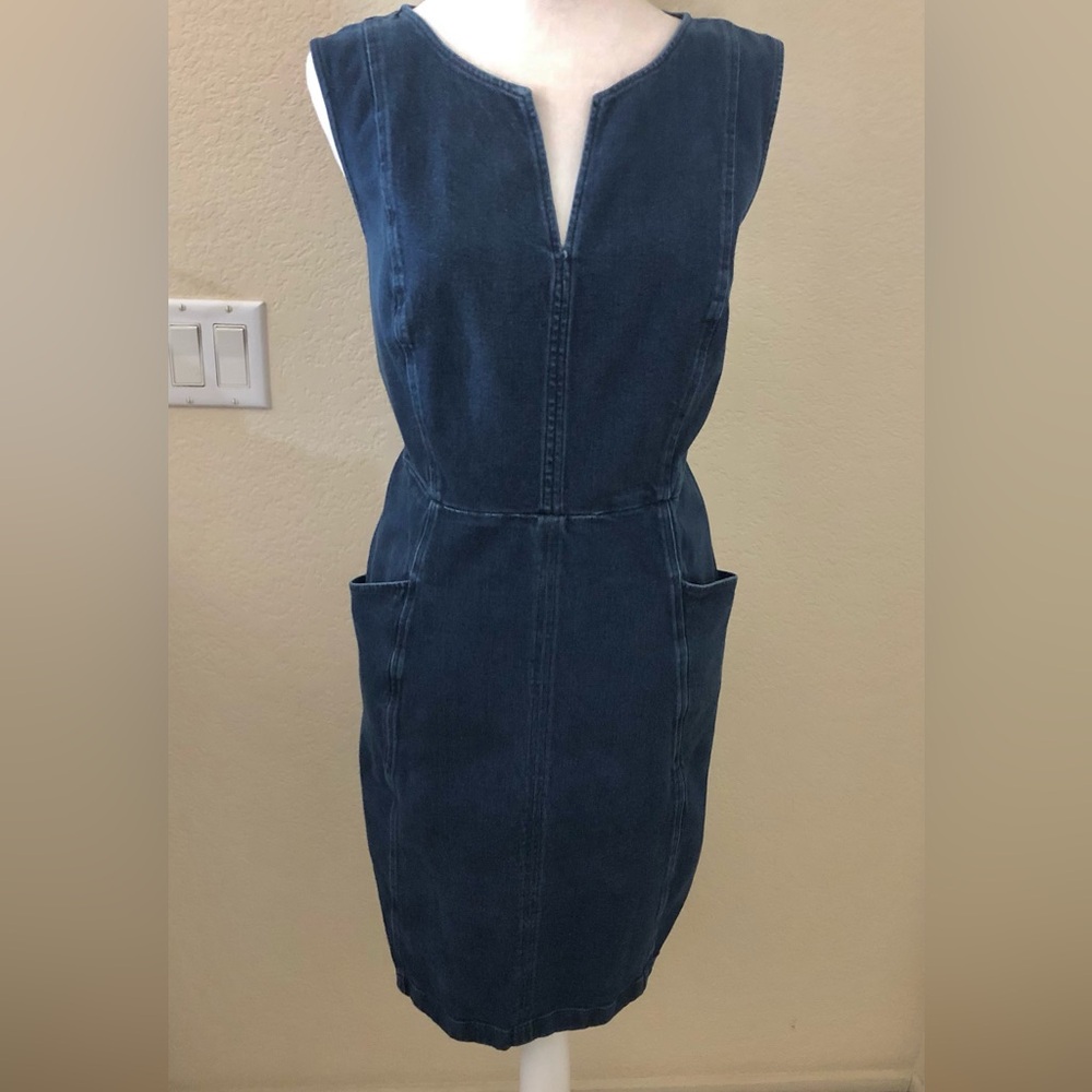 Boden Dark Blue Denim Shift Dress